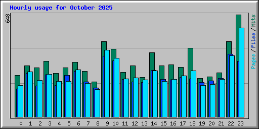 Hourly usage for October 2025